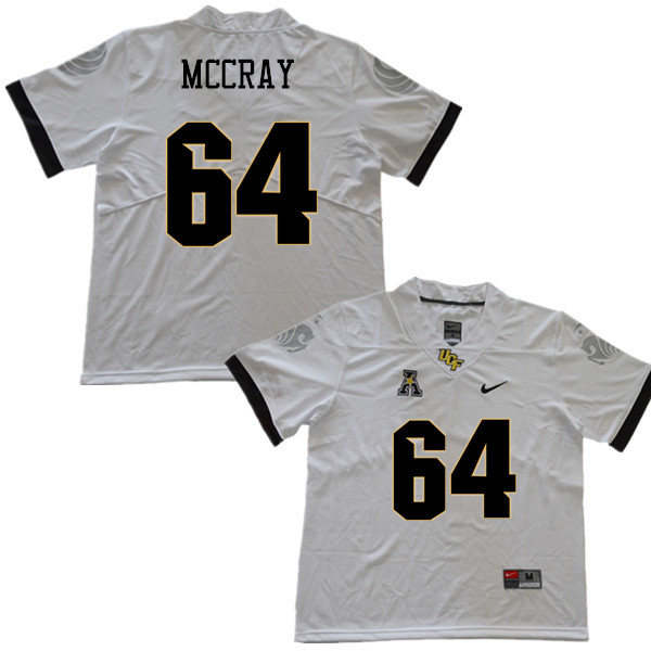 Men #64 Justin McCray UCF Knights College Football Jerseys Sale-White - Click Image to Close